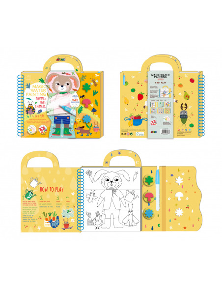 CH221896,Cea mai mare Carte de pictat cu apa, sabloane, stampile si jocuri, portabila - Animale CH221896,Cea mai mare Carte de pictat cu apa, sabloane, stampile si jocuri, portabila - Animale