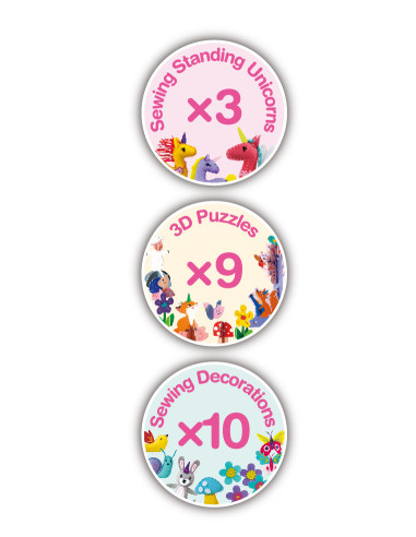 CH221893,Set creativ DIY portabil - Lumea Fantastica a Unicornilor cu activitati de cusut, construit si joc de rol CH221893,Set creativ DIY portabil - Lumea Fantastica a Unicornilor cu activitati de cusut, construit si joc de rol
