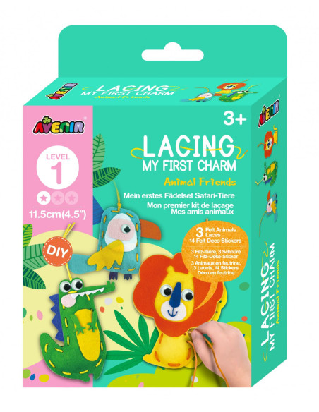 CH211796,Set creativ de cusut cu tehnica siretului - Primul meu Pandantiv Animale, nivel 1 CH211796,Set creativ de cusut cu tehnica siretului - Primul meu Pandantiv Animale, nivel 1