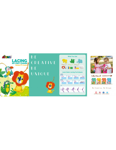 CH211796,Set creativ de cusut cu tehnica siretului - Primul meu Pandantiv Animale, nivel 1 CH211796,Set creativ de cusut cu tehnica siretului - Primul meu Pandantiv Animale, nivel 1