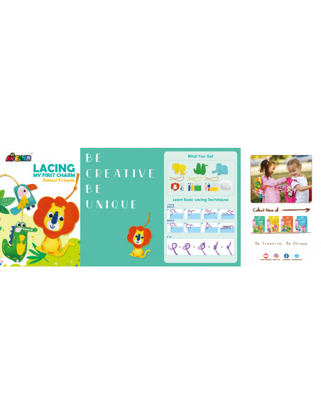 CH211796,Set creativ de cusut cu tehnica siretului - Primul meu Pandantiv Animale, nivel 1 CH211796,Set creativ de cusut cu tehnica siretului - Primul meu Pandantiv Animale, nivel 1