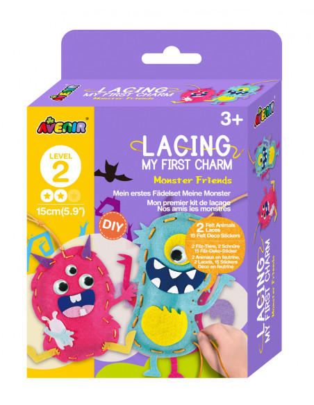 CH221802,Set creativ de cusut cu tehnica siretului - Primul meu Pandantiv Monstruleti, nivel 2 CH221802,Set creativ de cusut cu tehnica siretului - Primul meu Pandantiv Monstruleti, nivel 2