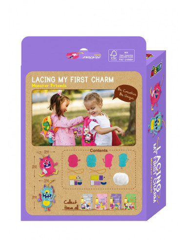 CH221802,Set creativ de cusut cu tehnica siretului - Primul meu Pandantiv Monstruleti, nivel 2 CH221802,Set creativ de cusut cu tehnica siretului - Primul meu Pandantiv Monstruleti, nivel 2