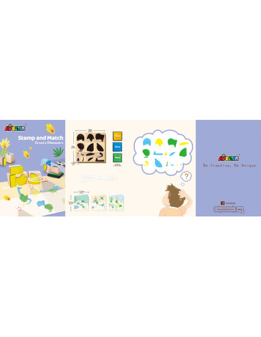 CH201763,Set creativ cu stampile - Dinozauri CH201763,Set creativ cu stampile - Dinozauri