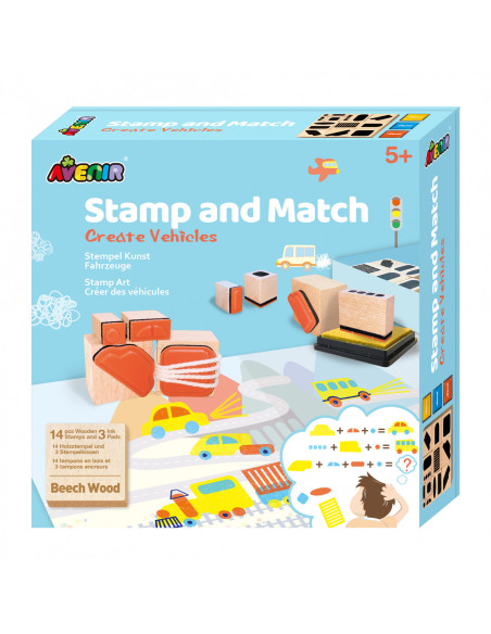 CH201765,Set creativ cu stampile - Vehicule CH201765,Set creativ cu stampile - Vehicule