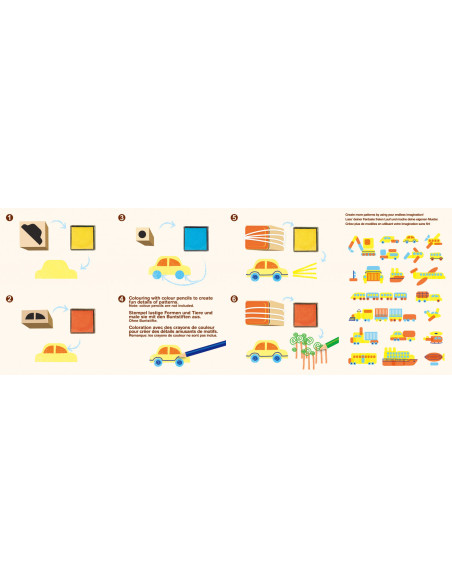 CH201765,Set creativ cu stampile - Vehicule CH201765,Set creativ cu stampile - Vehicule