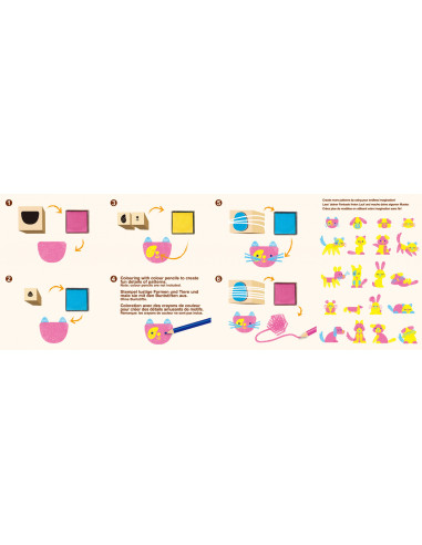 CH201766,Set creativ cu stampile - Animale CH201766,Set creativ cu stampile - Animale