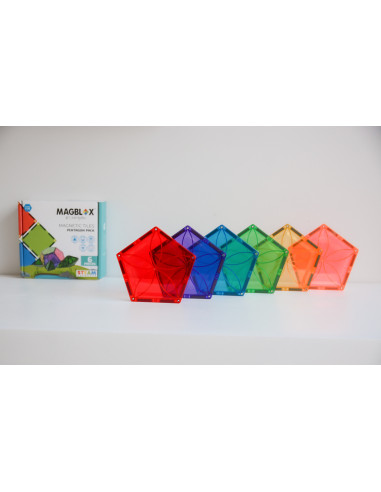MBL-112,Set magnetic Magblox - 6 piese magnetice pentagon pentru constructie