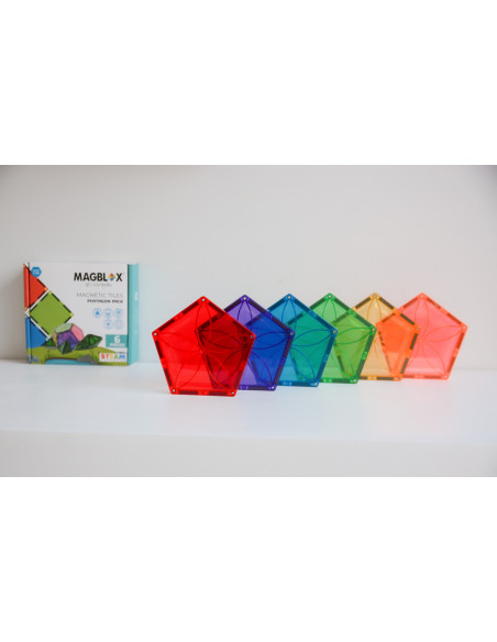 MBL-112,Set magnetic Magblox - 6 piese magnetice pentagon pentru constructie