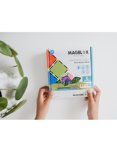 MBL-112,Set magnetic Magblox - 6 piese magnetice pentagon pentru constructie
