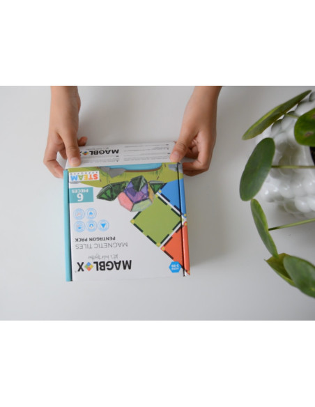 MBL-112,Set magnetic Magblox - 6 piese magnetice pentagon pentru constructie