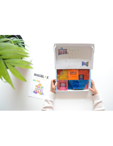 MBL-113,Set magnetic Magblox - 36 piese magnetice accesorii pentru constructie