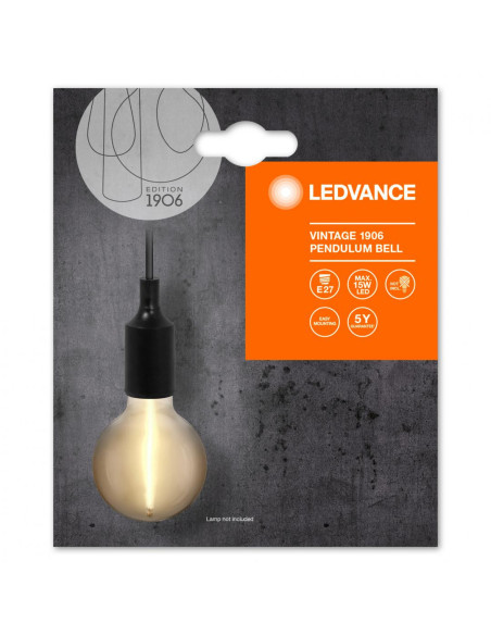 000004099854092664,CORPURI de ILUMINAT Osram 1906 PENDULUM BELL E27 BK LEDV "000004099854092664" (timbru verde 0.8 lei)