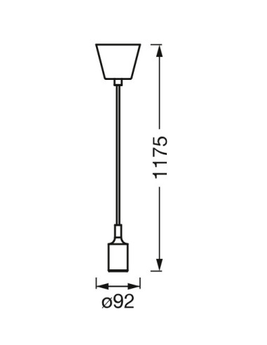 000004099854092664,CORPURI de ILUMINAT Osram 1906 PENDULUM BELL E27 BK LEDV "000004099854092664" (timbru verde 0.8 lei)
