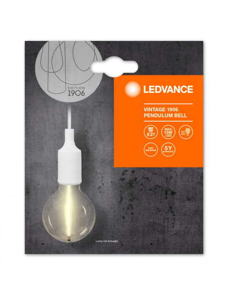000004099854092688,CORPURI de ILUMINAT Osram 1906 PENDULUM BELL E27 WT LEDV "000004099854092688" (timbru verde 0.8 lei)