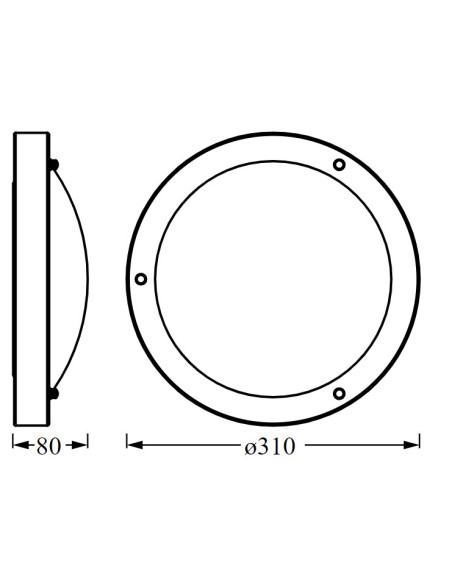 000004099854103353,CORPURI de ILUMINAT Osram BATH CLASSIC ROUND 31CM IP44 E27 CHLEDV "000004099854103353" (timbru verde 0.8 lei)