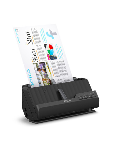 B11B270401,Scanner Compact EPSON ES-C320W, A4, Viteza de scanare duplex: 30ppm/60ipm, Optiuni:, Conectivitate:USB|WiFi, Scanare 