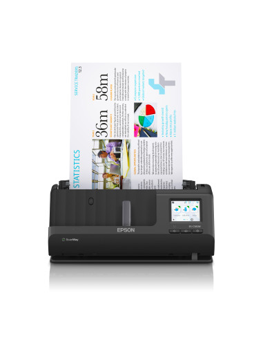 B11B269401,Scanner Compact EPSON ES-C380W, A4, Viteza de scanare duplex: 30ppm/60ipm, Optiuni:, Conectivitate:USB|WiFi, Scanare 