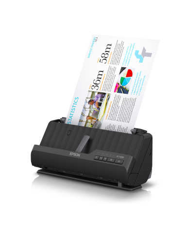 B11B270401,Scanner Compact EPSON ES-C320W, A4, Viteza de scanare duplex: 30ppm/60ipm, Optiuni:, Conectivitate:USB|WiFi, Scanare 