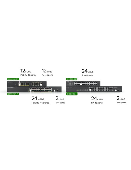 GS1900-24EP-EU0101,Switch ZyXel GS1900 - 24 BLK PO "GS1900-24EP-EU0101"
