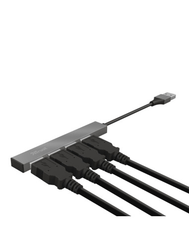 RY-23786,HUB USB Trust Halyx Aluminium 4-Port USB Hub "23786"