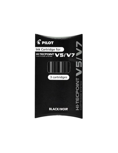 2780+4432,Set roller reincarcabil Pilot V5 Hi-Tecpoint 0.5 mm + 3 rezerve, Negru