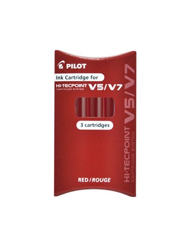 PC-2872+4449,Set roller reincarcabil Pilot V7 Hi-Tecpoint 0.7 mm + 3 rezerve, Rosu