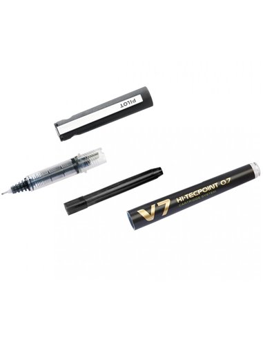 Roller reincarcabil Pilot V7 Hi-Tecpoint, 0.7 mm, rosu