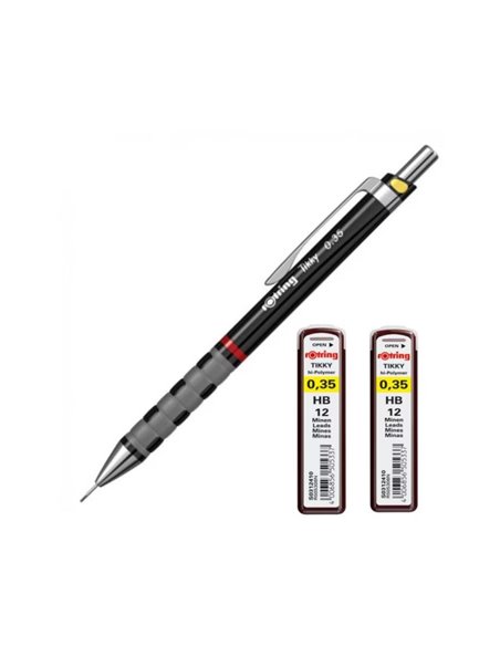 SET-4697+4337,Set creion mecanic Rotring Tikky 0.35 + 2 seturi rezerve 0.35 - 12 bucati/set