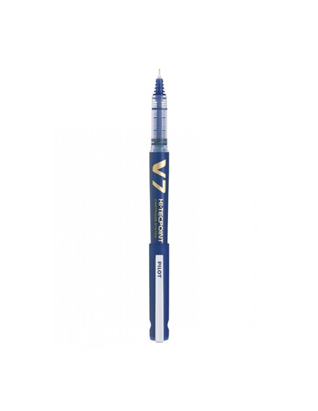 SET-2889++4456,Set roller reincarcabil Pilot V7 Hi-Tecpoint 0.7 mm + 3 rezerve, Albastru