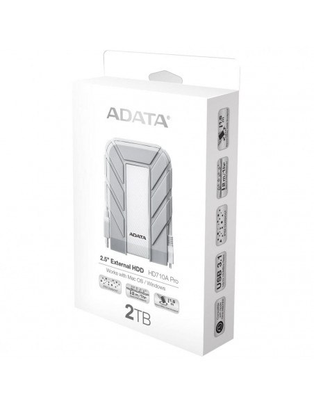 AHD710AP-2TU31-CWH,HDD Extern ADATA HD710 PRO, 2TB, Alb, USB 3.1