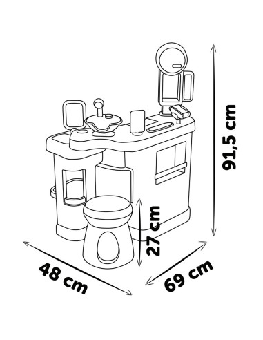 S7600320243,Salon coafura pentru copii Smoby Barber Shop, Barber and Cut negru