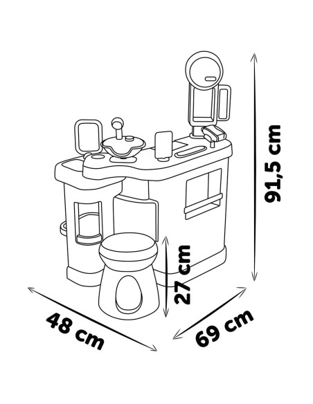 S7600320243,Salon coafura pentru copii Smoby Barber Shop, Barber and Cut negru