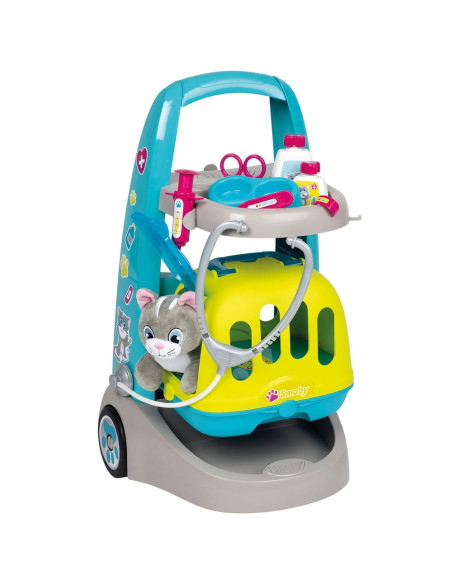 S7600340402,Jucarie Smoby Set veterinar cu carucior si pisica