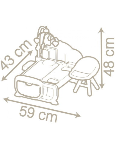 S7600220379,Centru de ingrijire pentru papusi Smoby Baby Nurse Cocoon Nursery crem cu papusa si accesorii