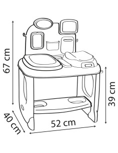 S7600240305,Centru de ingrijire pentru papusi Smoby Baby Care Center albastru cu accesorii 2