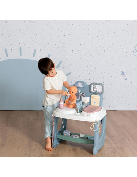 S7600240305,Centru de ingrijire pentru papusi Smoby Baby Care Center albastru cu accesorii