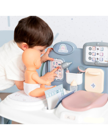 S7600240305,Centru de ingrijire pentru papusi Smoby Baby Care Center albastru cu accesorii