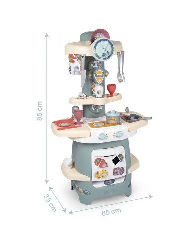 S7600140305,Bucatarie Smoby Cooky Kitchen albastru cu accesorii