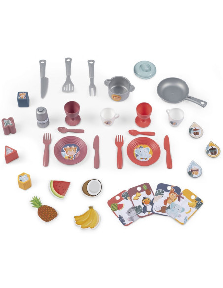 S7600140305,Bucatarie Smoby Cooky Kitchen albastru cu accesorii
