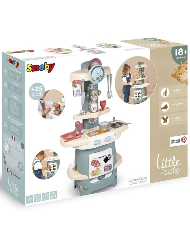 S7600140305,Bucatarie Smoby Cooky Kitchen albastru cu accesorii