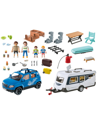 PM71423,Playmobil - Rulota Cu Masinuta