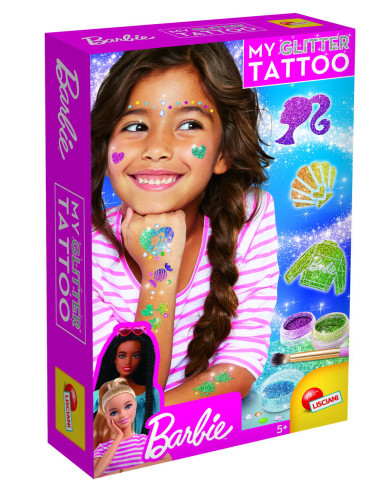 L100958,Setul meu de tatuaje cu sclipici - Barbie