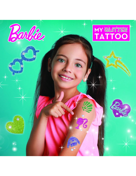 L100958,Setul meu de tatuaje cu sclipici - Barbie