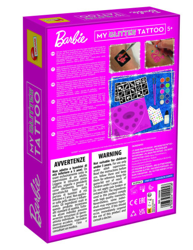 L100958,Setul meu de tatuaje cu sclipici - Barbie