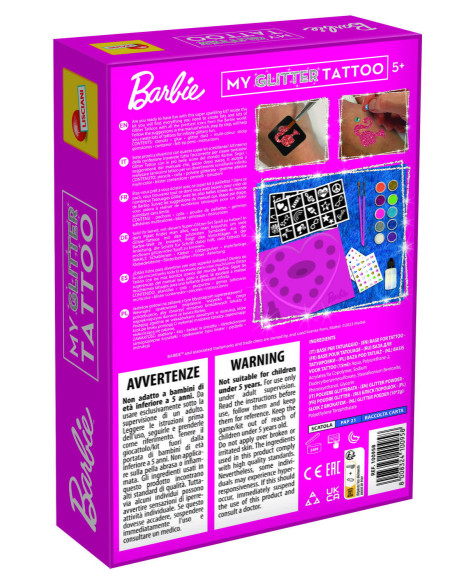 L100958,Setul meu de tatuaje cu sclipici - Barbie