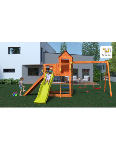 FU05130PT,Complex joaca din lemn 7in1 Fungoo Treehouse