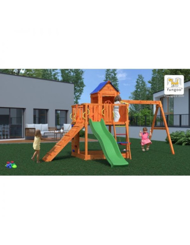 FU05130PT,Complex joaca din lemn 7in1 Fungoo Treehouse