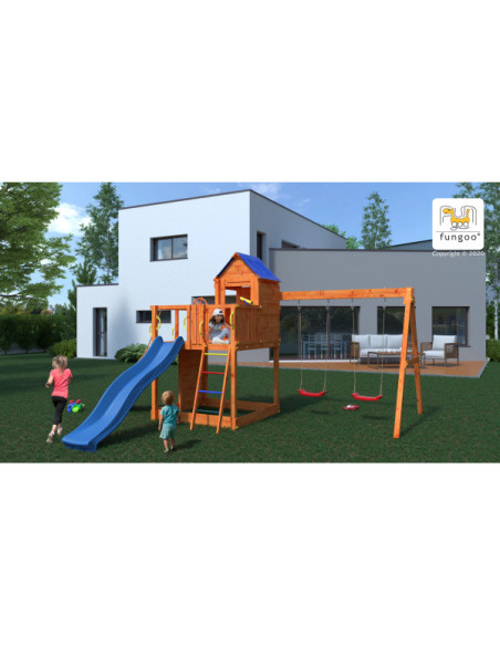 FU05130PT,Complex joaca din lemn 7in1 Fungoo Treehouse