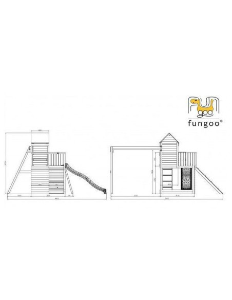FU05130PT,Complex joaca din lemn 7in1 Fungoo Treehouse